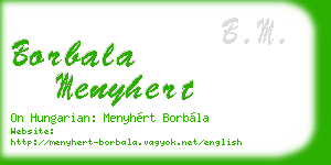 borbala menyhert business card